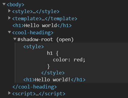 Shadow DOM example